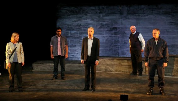 (L to R) Katrina Retallick, Nicholas Brown, Drayton Morley, Phillip Hinton and Gerard Caroll in Dead Man Brake